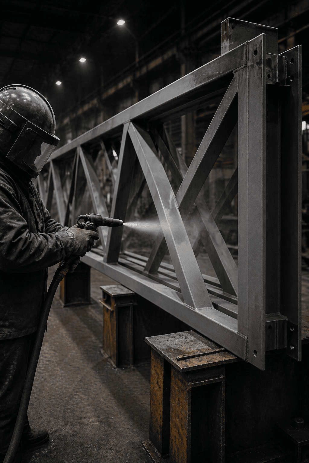 Granallado Industrial - Proceso de limpieza abrasiva y preparación de superficies